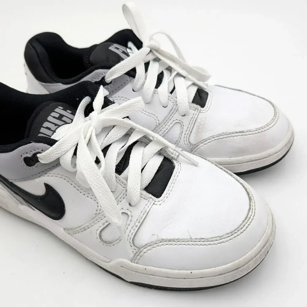 Nike Full Force Low Big Shoes Kids' White/Pewter/Black Size US4.5Y EU36.5 - Picture 14 of 14